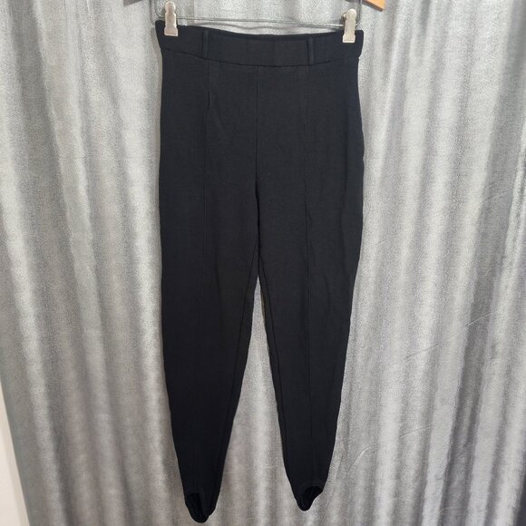 Vintage Plein Sud Black Stirrup Stretch Pants Leggings 38/6 Made in France - Picture 1 of 12